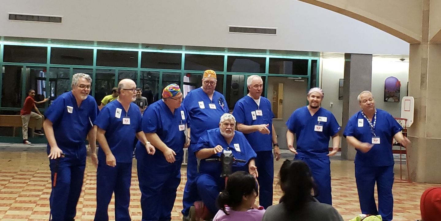 Music Medics entertaining children at Shriner's Children's Hospital